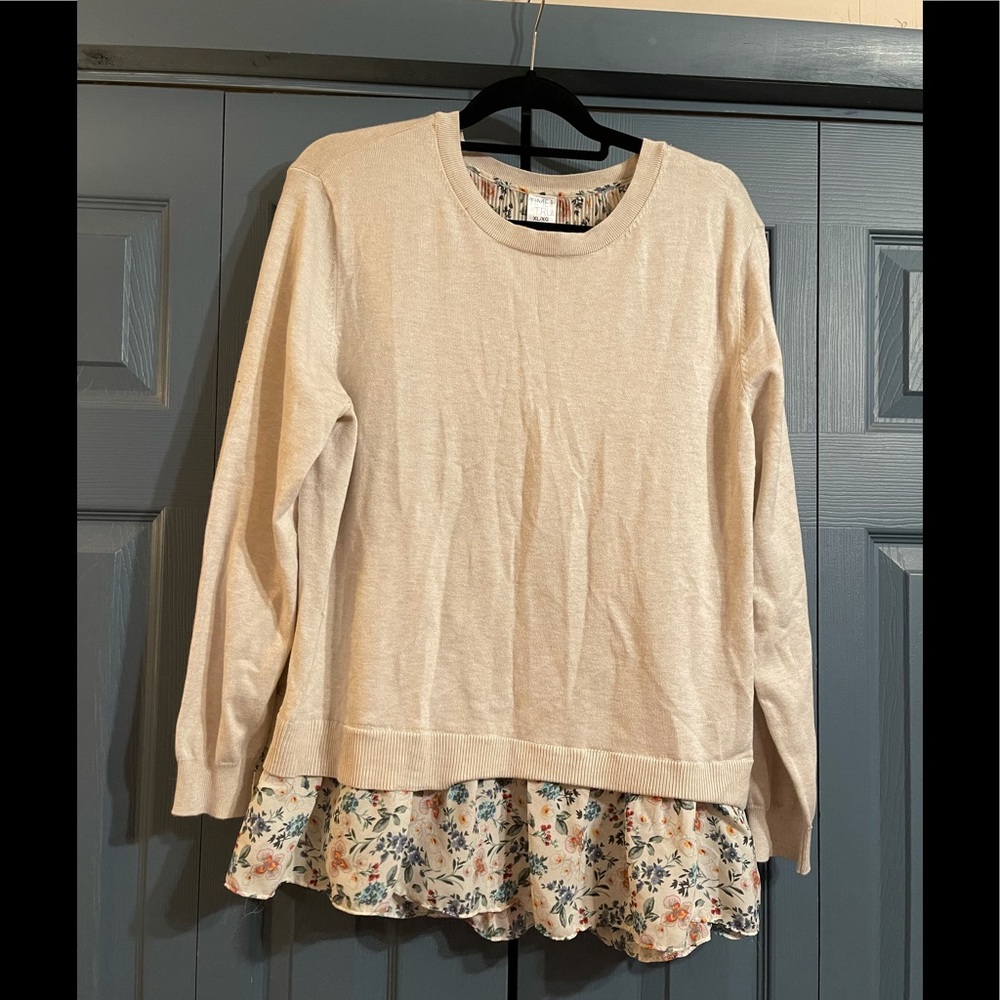 Floral and knit top